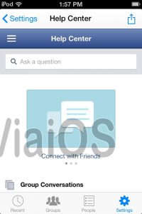 How to log out from ios 7 Facebook messenger app?