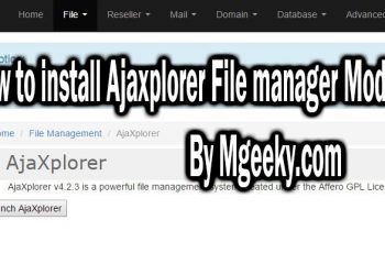 How to Install File Manager in ZPanelx CP