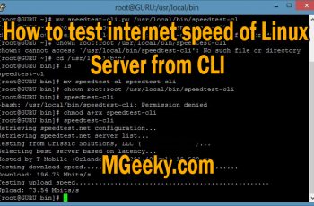 How to test internet speed of Linux Server from CLI