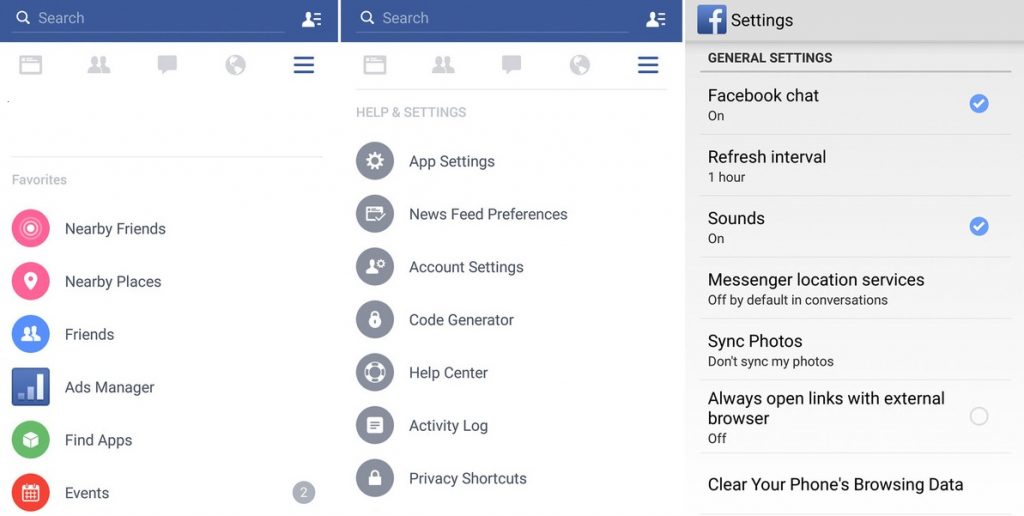 how to remove sounds from facebook app 