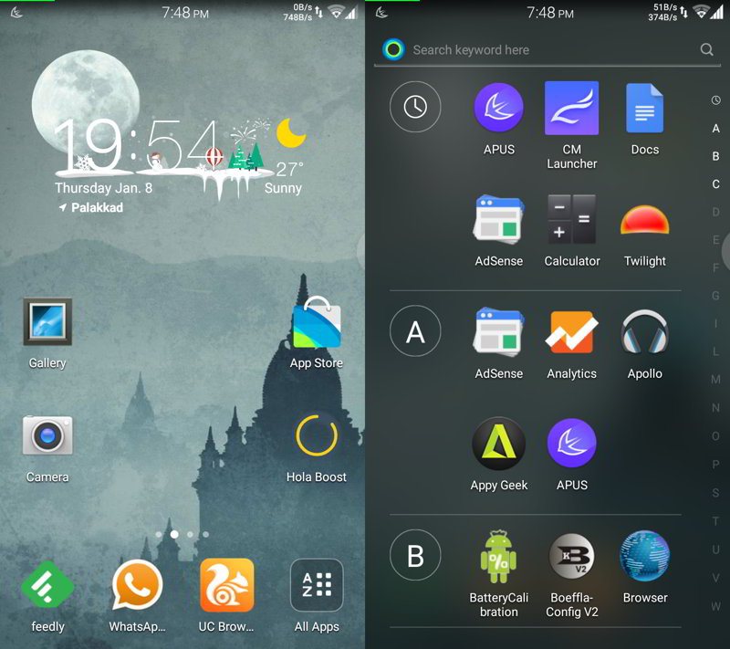 lightest launchers for android